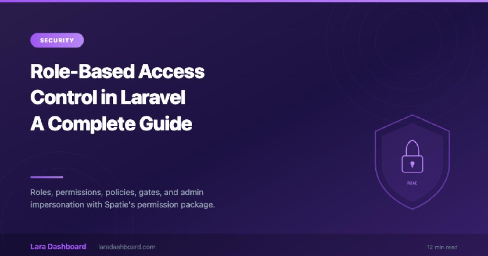 Role-Based Access Control in Laravel: A Complete Guide with LaraDashboard
