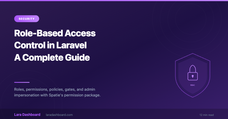 Role-Based Access Control in Laravel: A Complete Guide with LaraDashboard