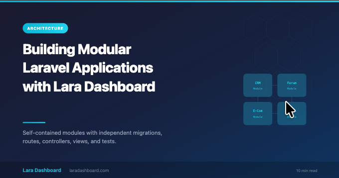 Building Modular Laravel Applications with Lara Dashboard