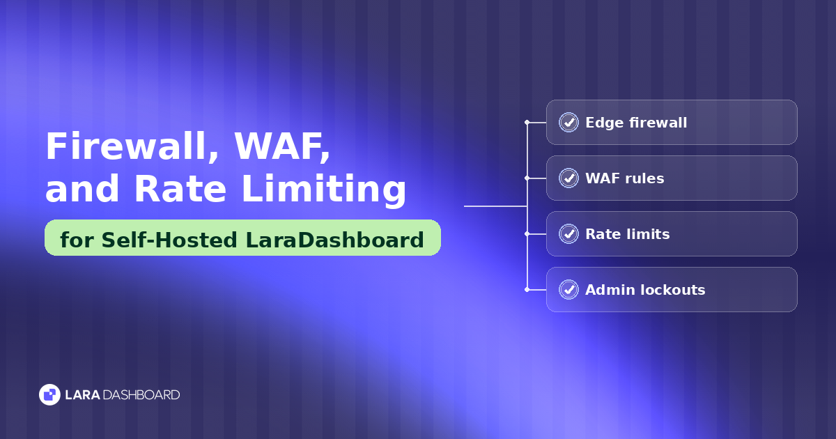 Firewall, WAF, and Rate Limiting for Self-Hosted LaraDashboard