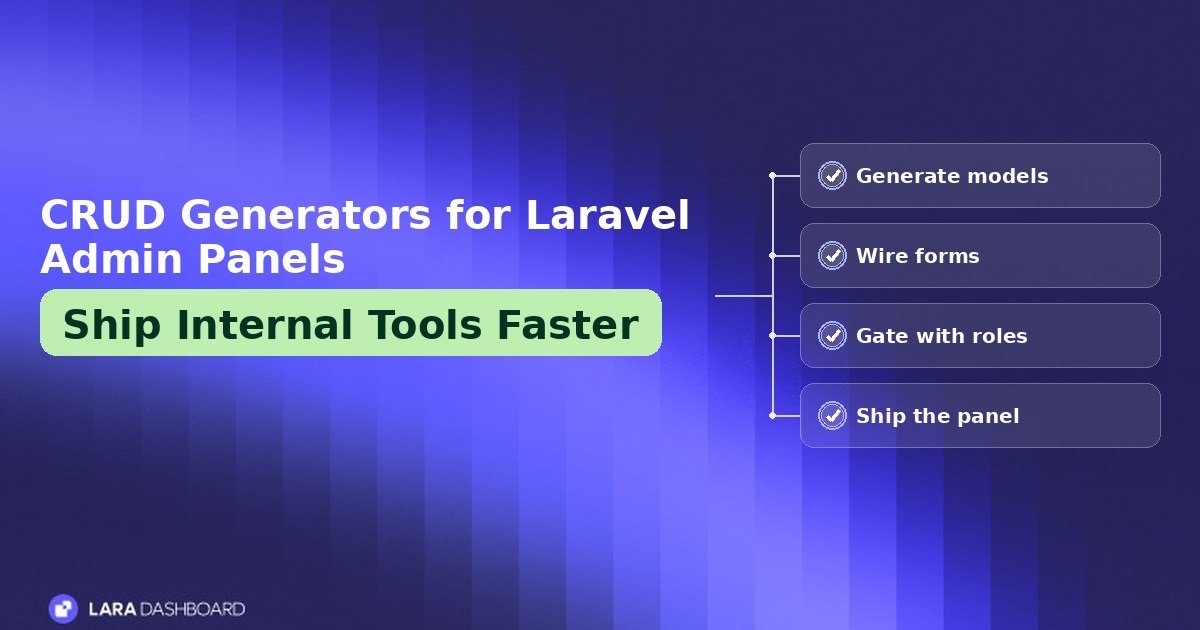 CRUD Generators for Laravel Admin Panels: Ship Internal Tools Faster