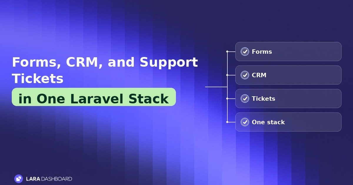 Forms, CRM, and Support Tickets in One Laravel Stack