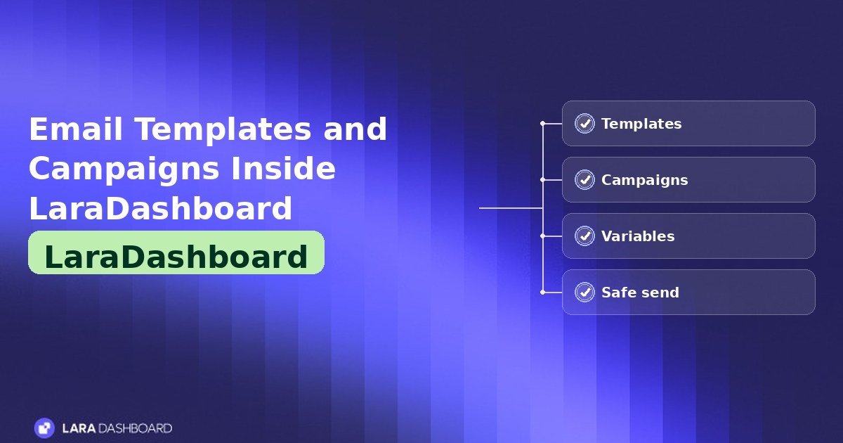 Email Templates and Campaigns Inside LaraDashboard