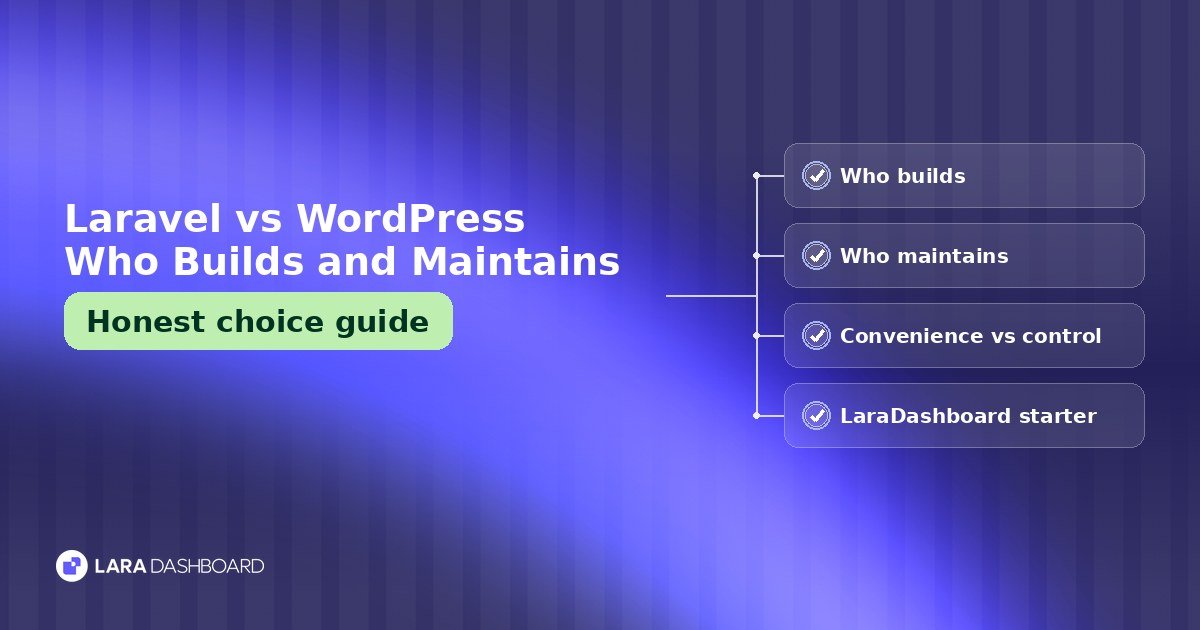 Laravel vs WordPress: Choose by Who Builds and Who Maintains It