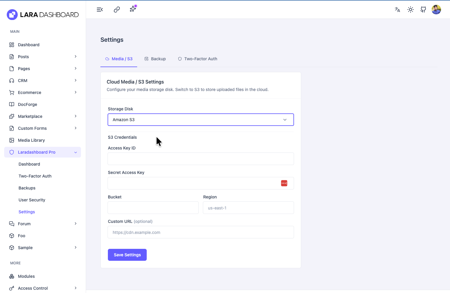 05-amazon-s3-settings