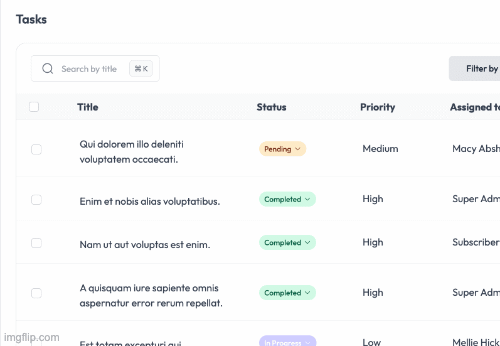 Task Manager Status Change Livewire